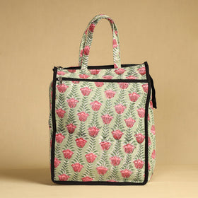 Green Handcrafted Cotton Shopping Bag 19