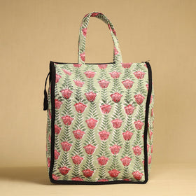 Green Handcrafted Cotton Shopping Bag 19