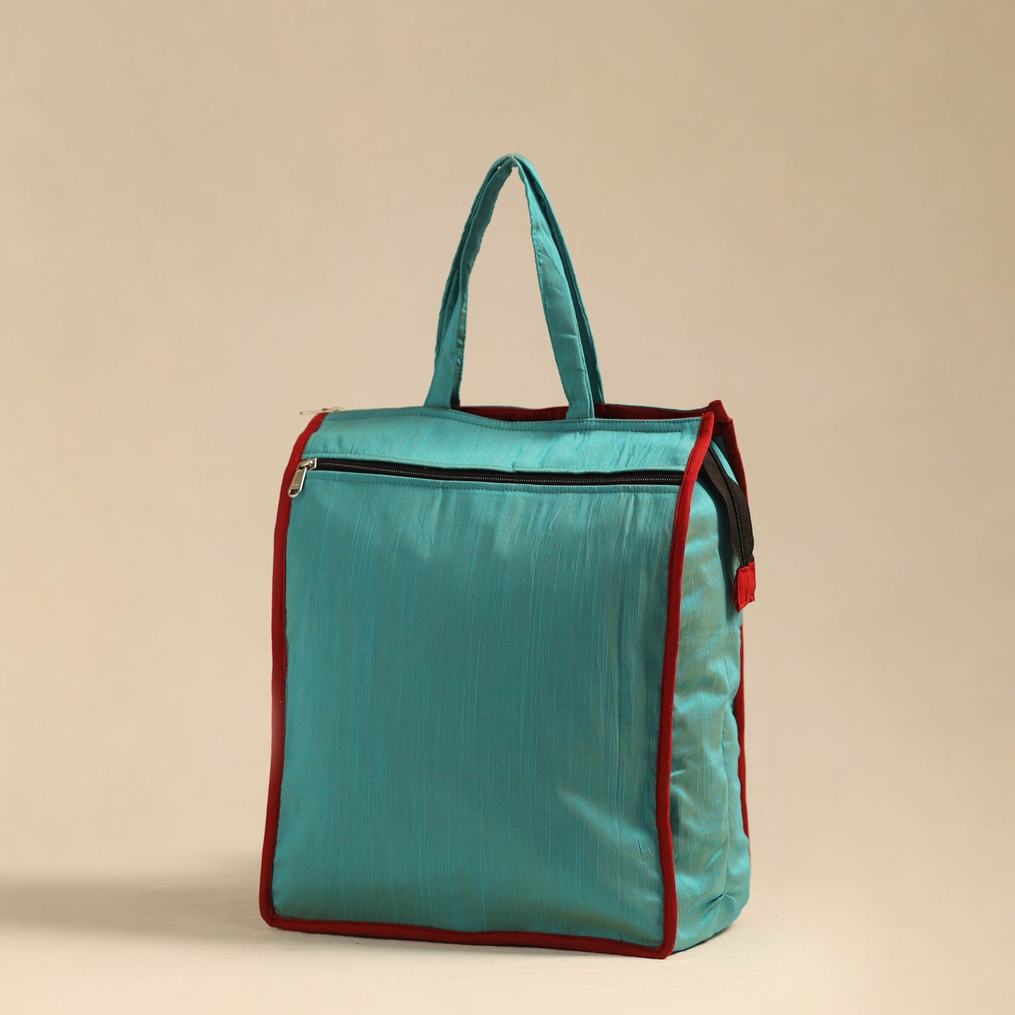 Green Handcrafted Cotton Shopping Hand Bag