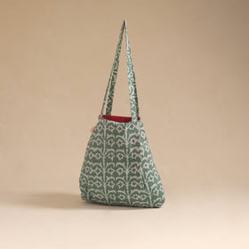 Red - handcrafted fabric jhola bag 07