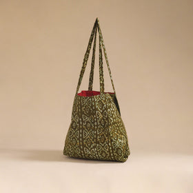 Red - handcrafted fabric jhola bag 08