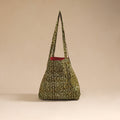 Red - handcrafted fabric jhola bag 08