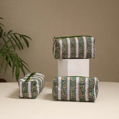 Handcrafted fabric toiletry bags (set of 3) 14