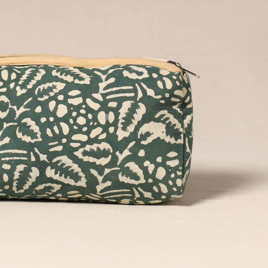 Brown - handcrafted fabric toiletry pouch 36