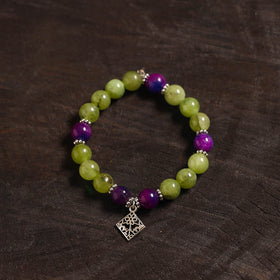 Handcrafted glass stone bracelet 04
