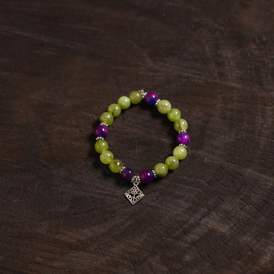 Handcrafted glass stone bracelet 04