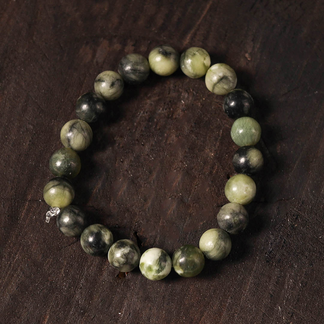 Green Handcrafted Glass Stone Bracelet