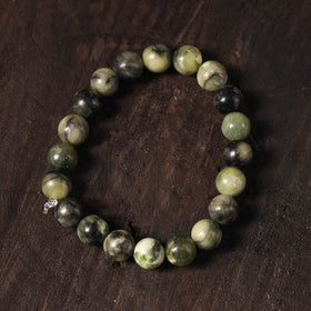 Green Handcrafted Glass Stone Bracelet