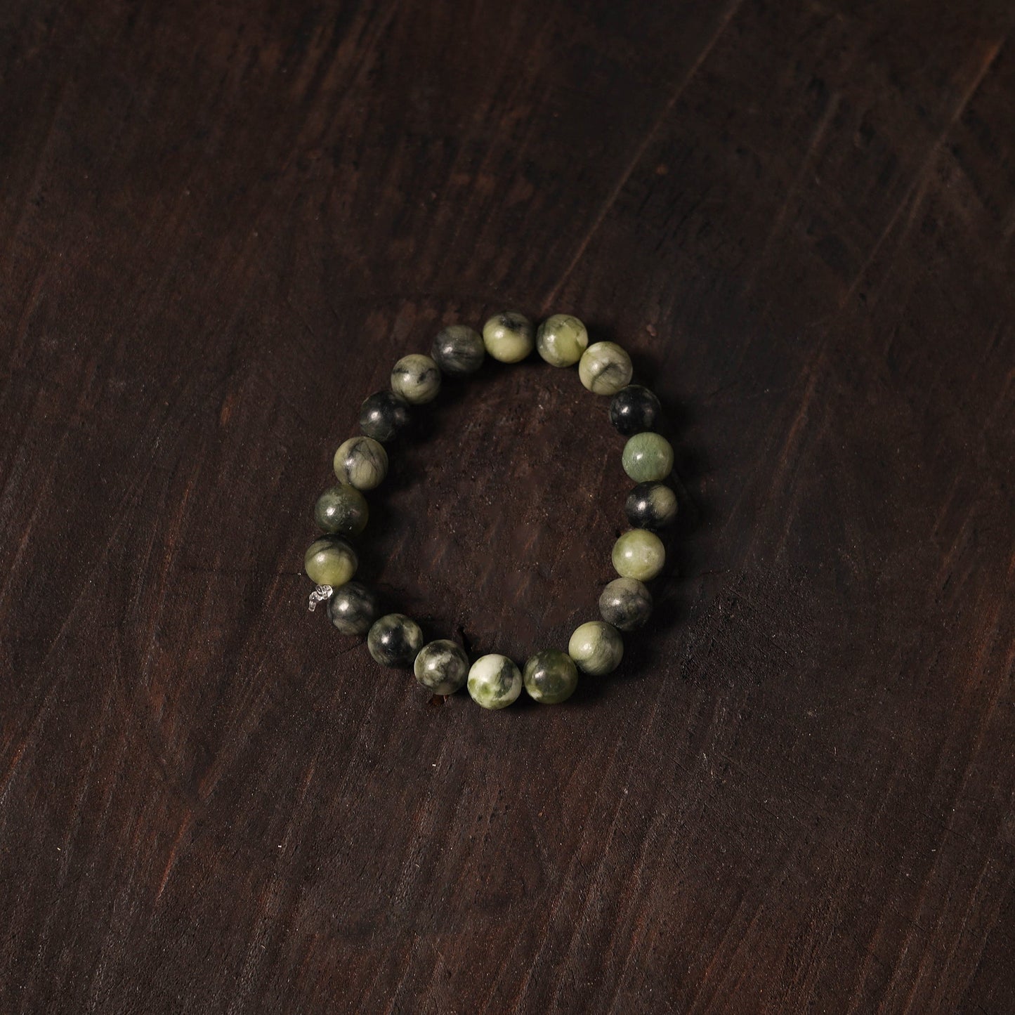 Green Handcrafted Glass Stone Bracelet
