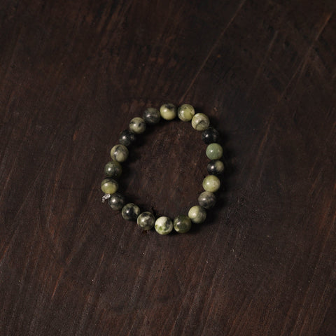 Green Handcrafted Glass Stone Bracelet