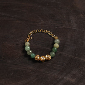 Handcrafted glass stone kundan work bracelet 36