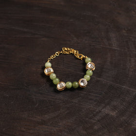 Handcrafted glass stone kundan work bracelet 40