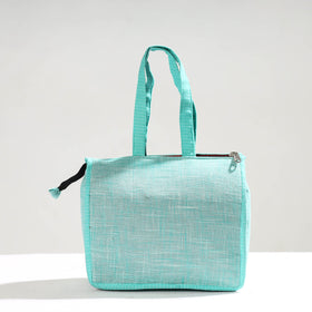 Green Handcrafted Jacquard Cotton Hand Bag