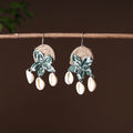 Buy Handcrafted Jute Phool Kali Shell Earrings