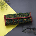 Green Handcrafted Leather Ajrakh Block Printed Spectacle Case