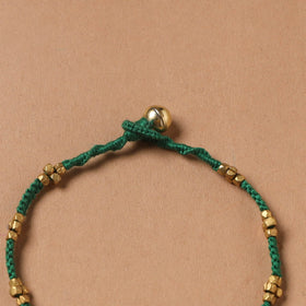 Handcrafted odisha dokra beads threadwork tribal anklet 09