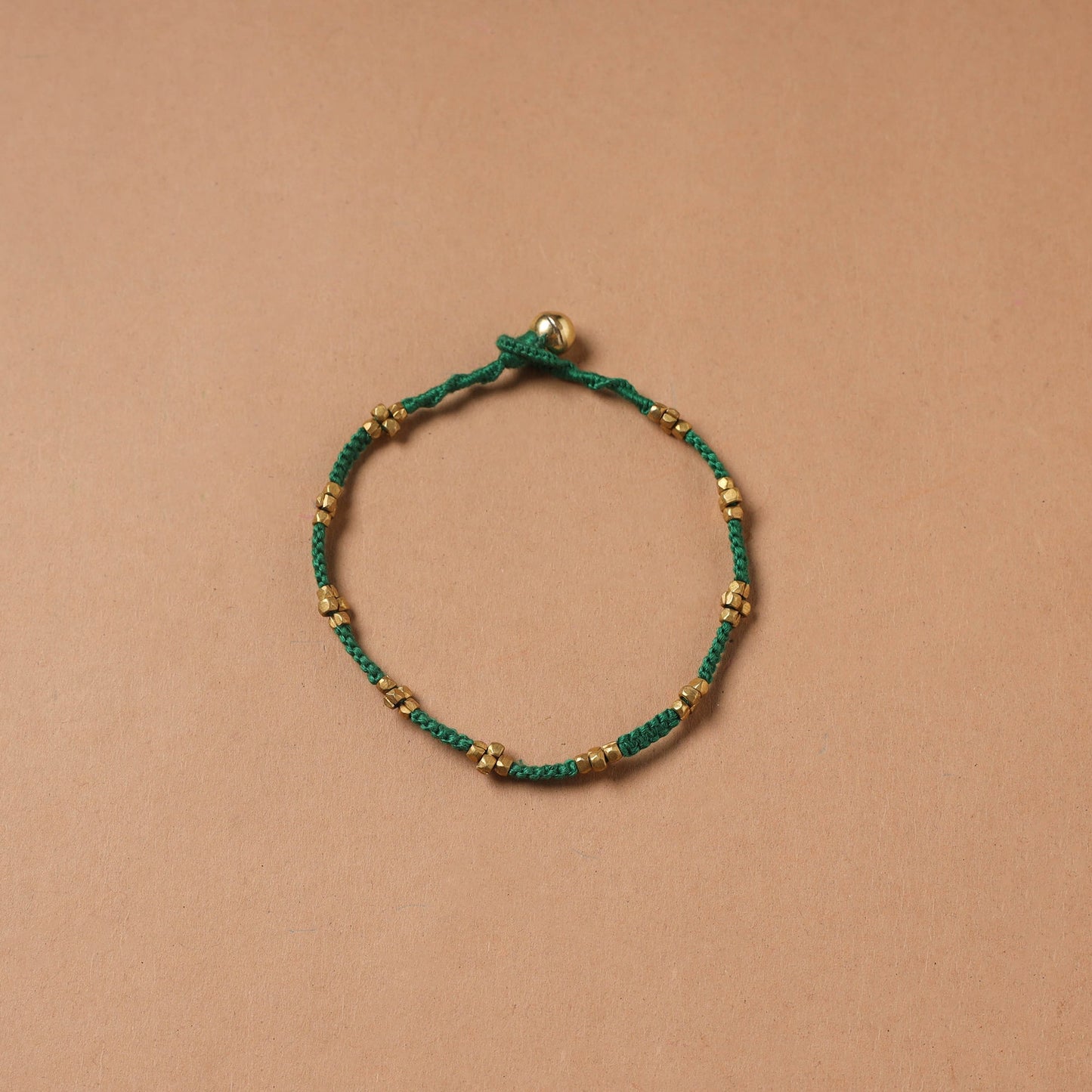 Handcrafted odisha dokra beads threadwork tribal anklet 09