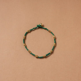 Handcrafted odisha dokra beads threadwork tribal anklet 09