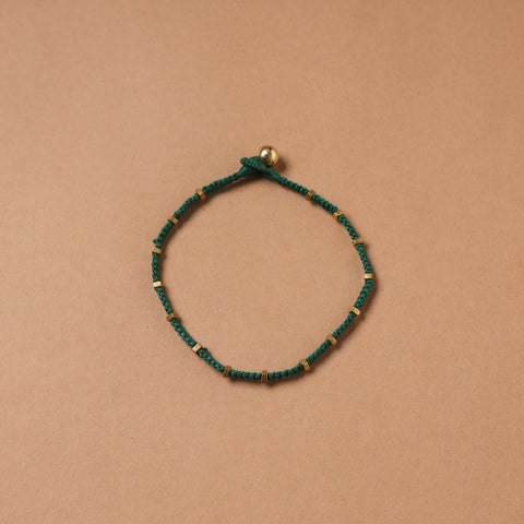 Handcrafted odisha dokra beads threadwork tribal anklet 19