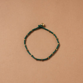 Handcrafted odisha dokra beads threadwork tribal anklet 19