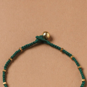 Handcrafted odisha dokra beads threadwork tribal anklet 19