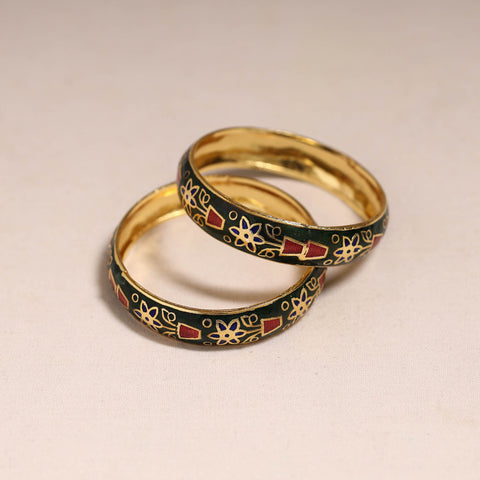 Handcrafted paka meenakari bangles (set of 2) 280