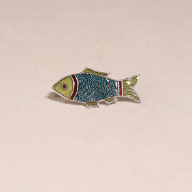 Handcrafted paka meenakari saree pin 200