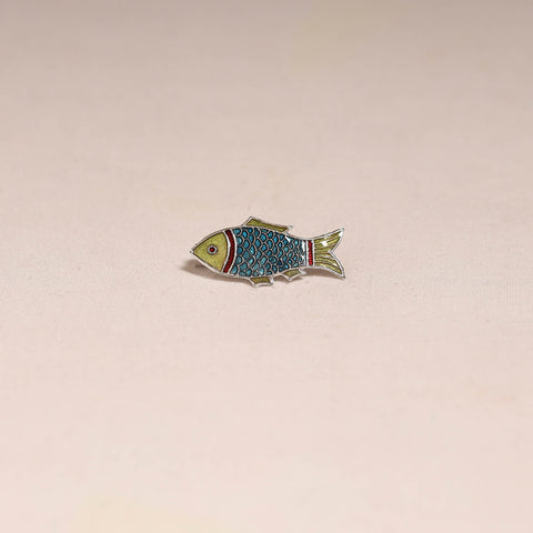 Handcrafted paka meenakari saree pin 200