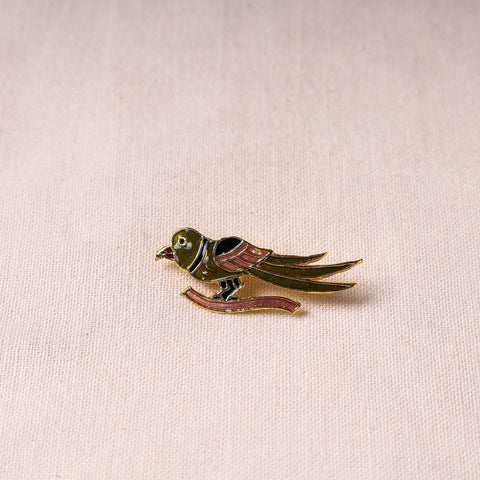  Handcrafted Paka Meenakari Saree Pin 