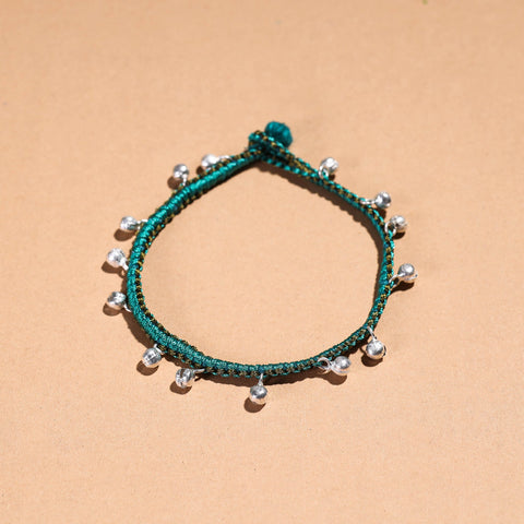  Handcrafted Patwa Thread & Ghungroo Work Anklet 