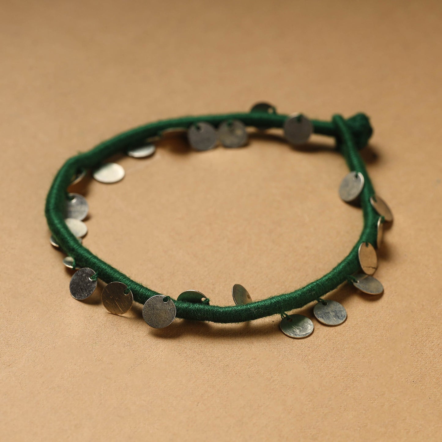 Buy Handcrafted Patwa Thread & Sequin Work Anklet 52 Online at iTokri.com