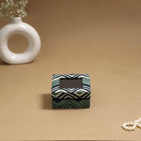 Handcrafted printed fabric ring/earring box 26