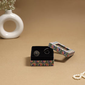 Handcrafted printed fabric ring/earring box 35
