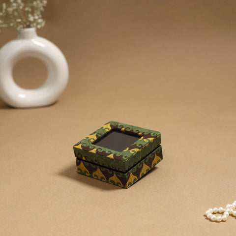 Handcrafted printed fabric ring/earring box 37