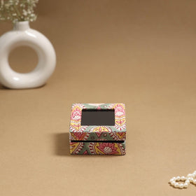Handcrafted printed fabric ring/earring box 40