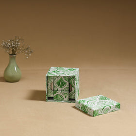 Green - handcrafted printed organizer stationery kit 53