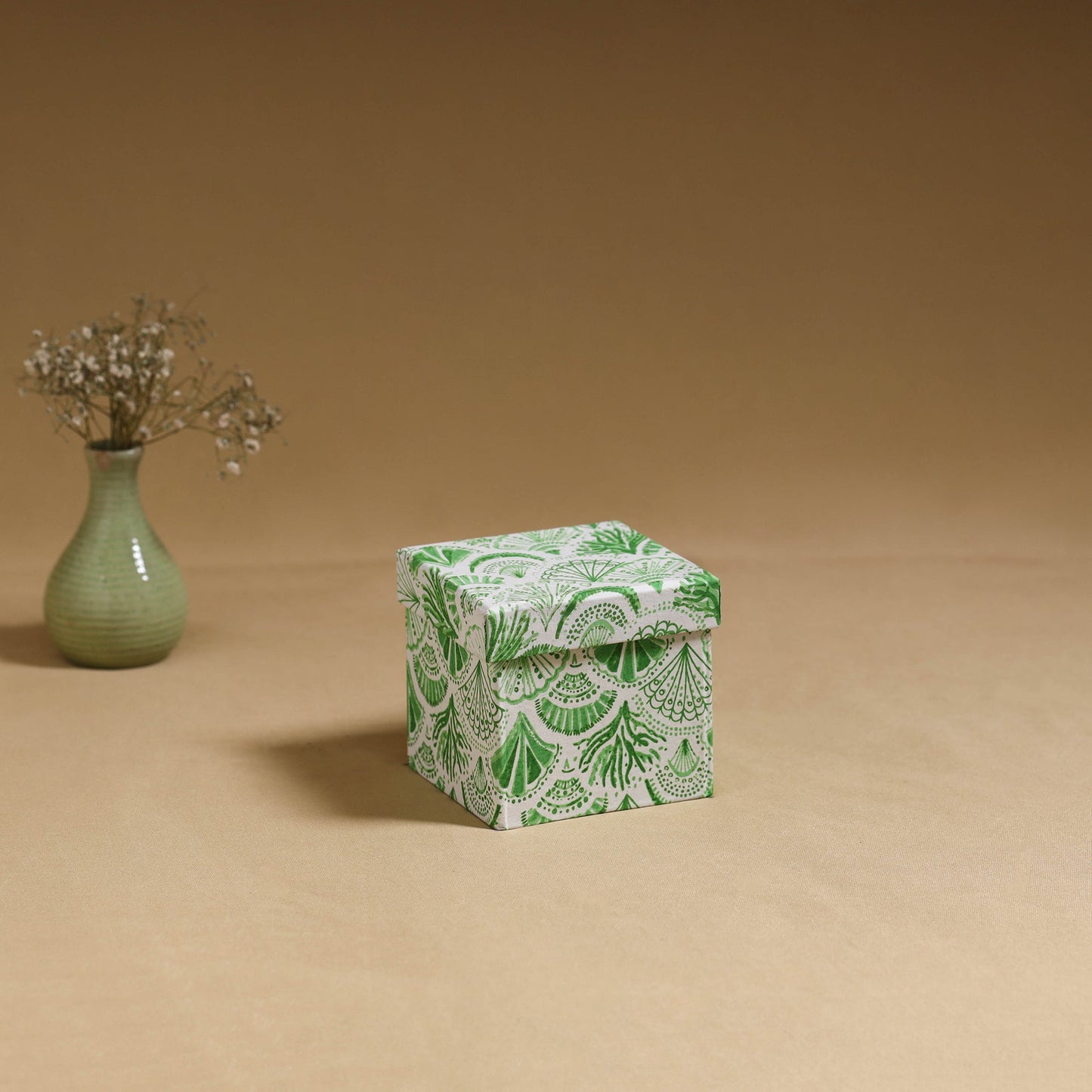 Green - handcrafted printed organizer stationery kit 53