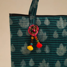  Green Handcrafted Quilted Cotton Hand Bag