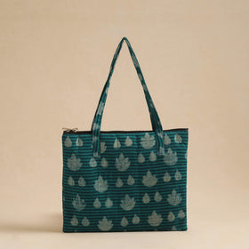  Green Handcrafted Quilted Cotton Hand Bag