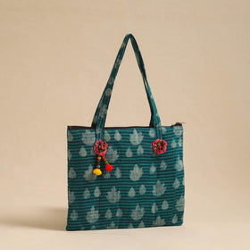  Green Handcrafted Quilted Cotton Hand Bag