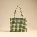 Green Handcrafted Quilted Cotton Handbag