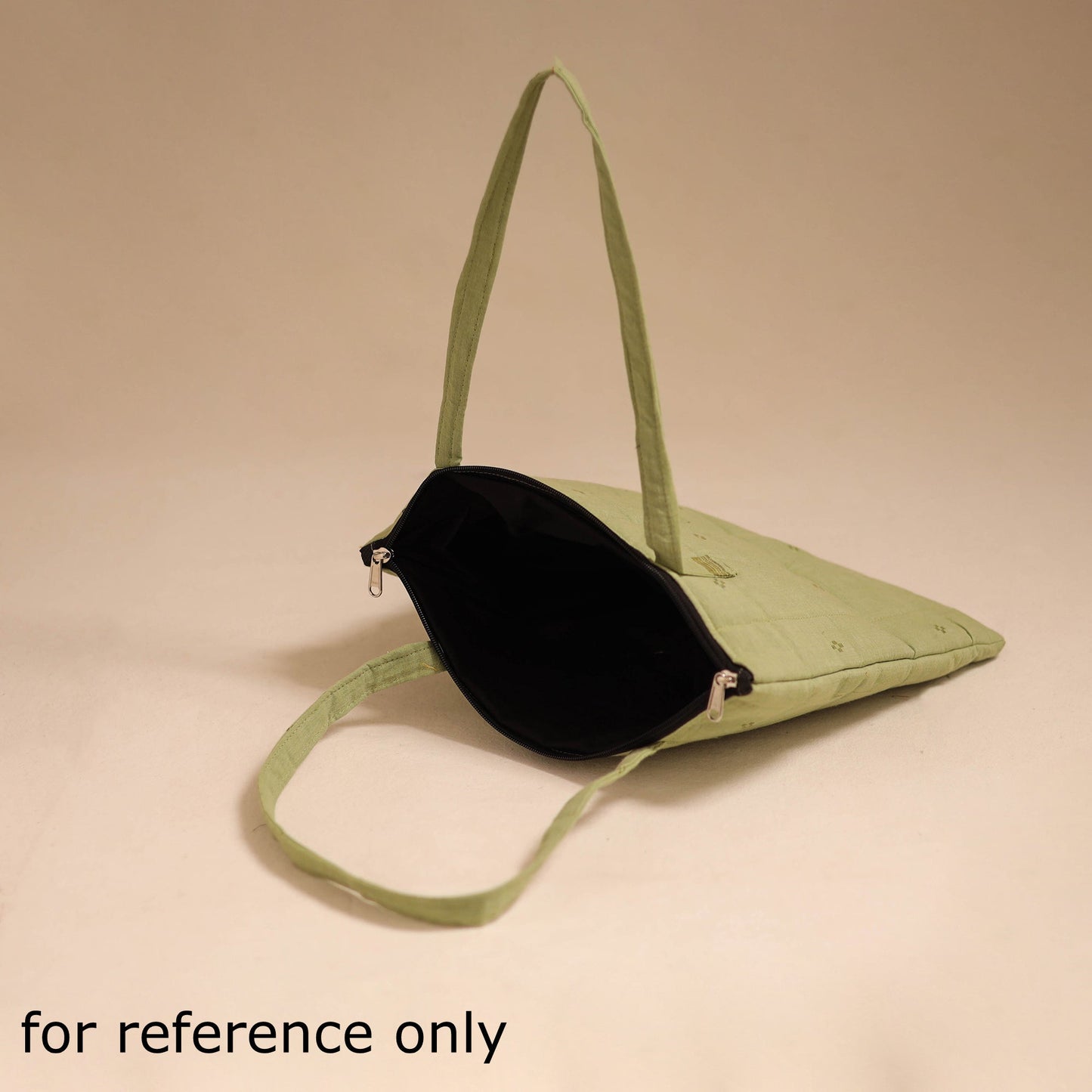 Green - handcrafted quilted cotton handbag 16