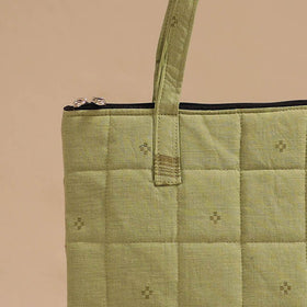 Green - handcrafted quilted cotton handbag 24