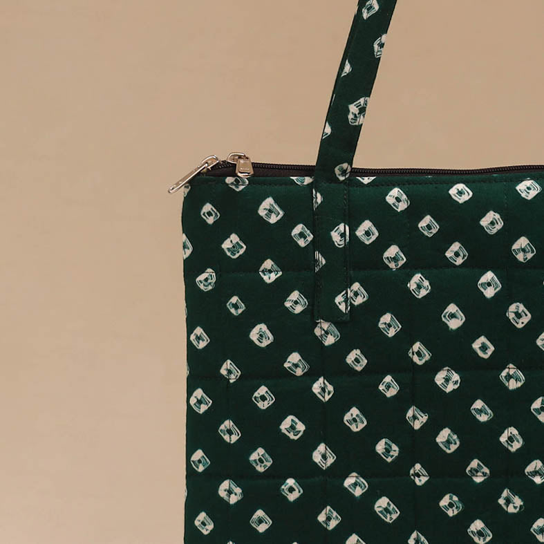 Handcrafted quilted handbag 14
