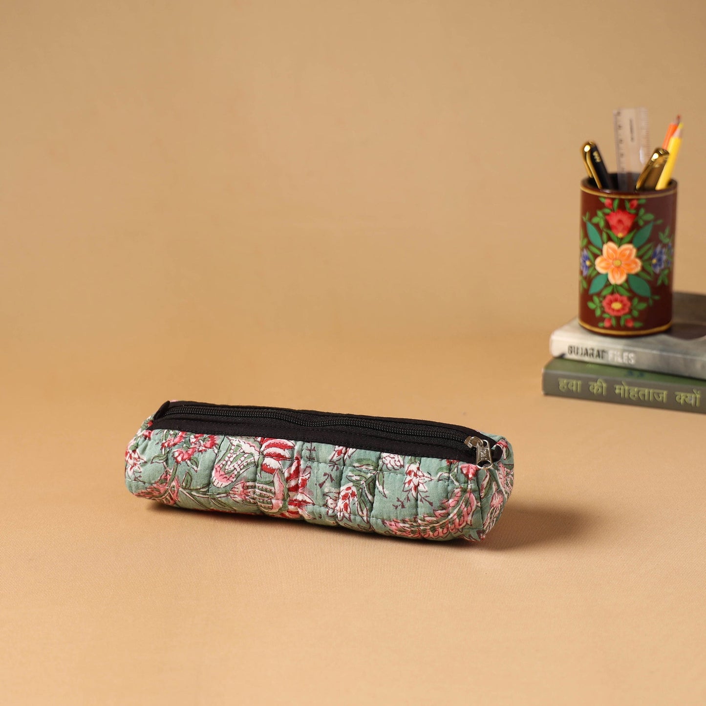 Handcrafted quilted pencil pouch 14