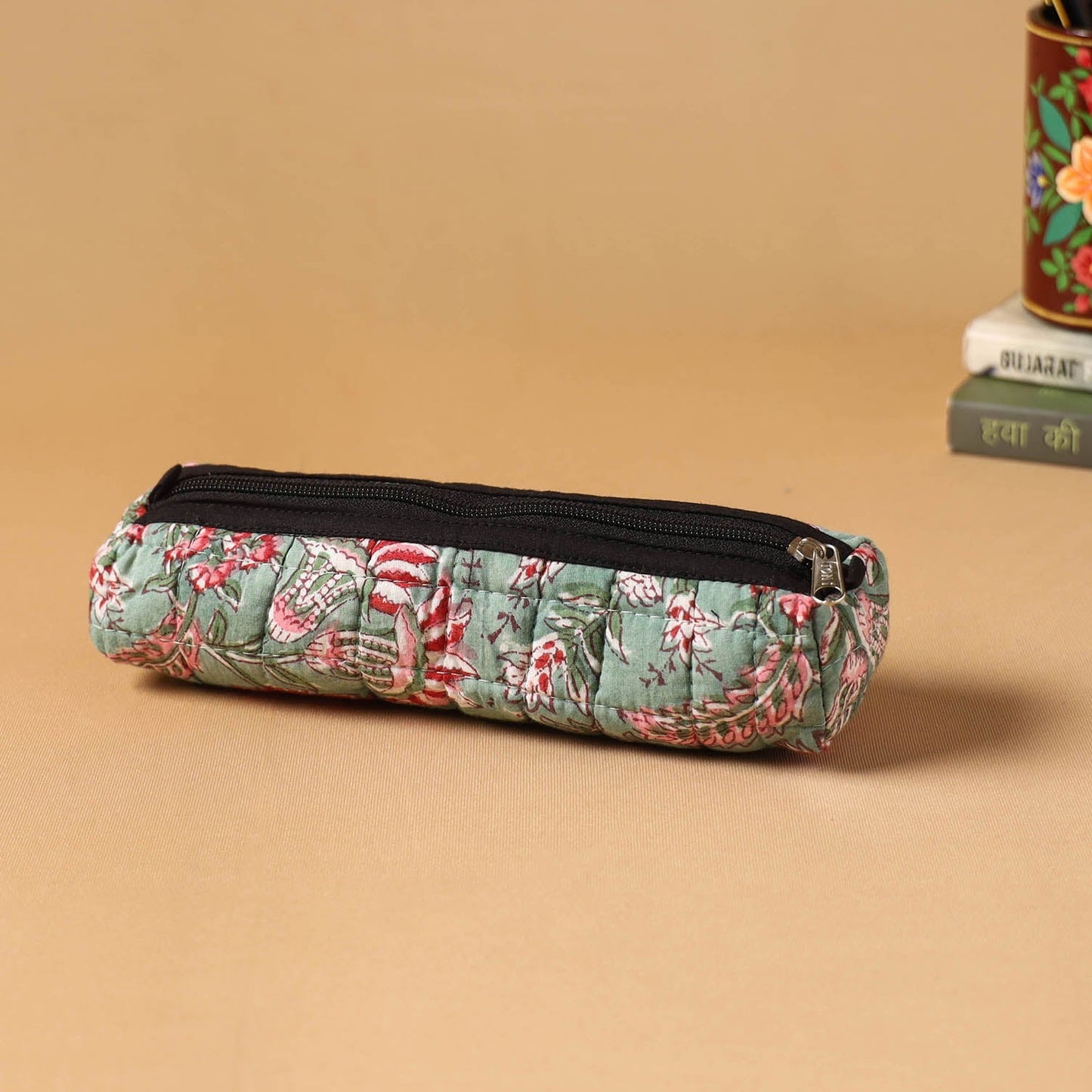 Handcrafted quilted pencil pouch 14