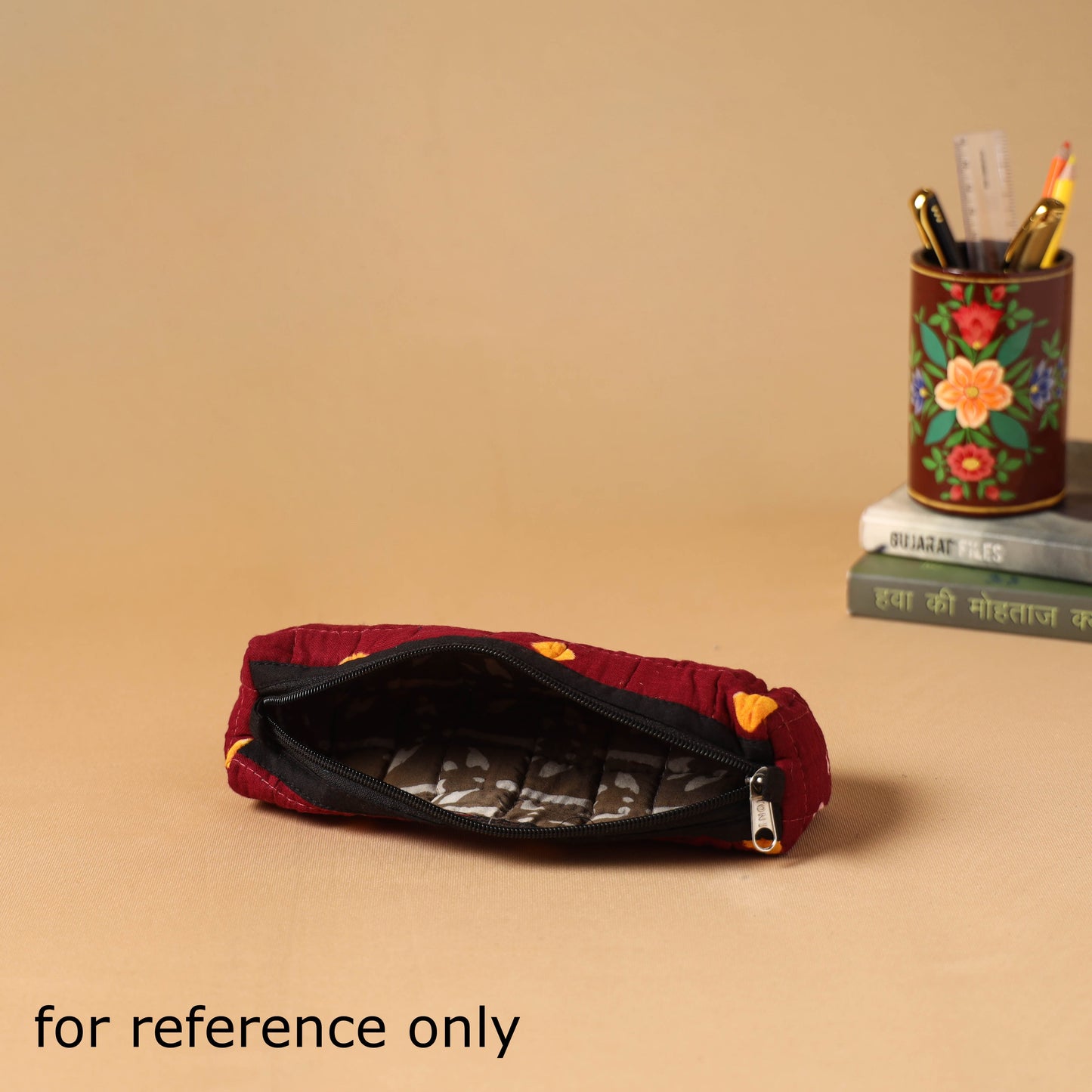 Handcrafted quilted pencil pouch 14