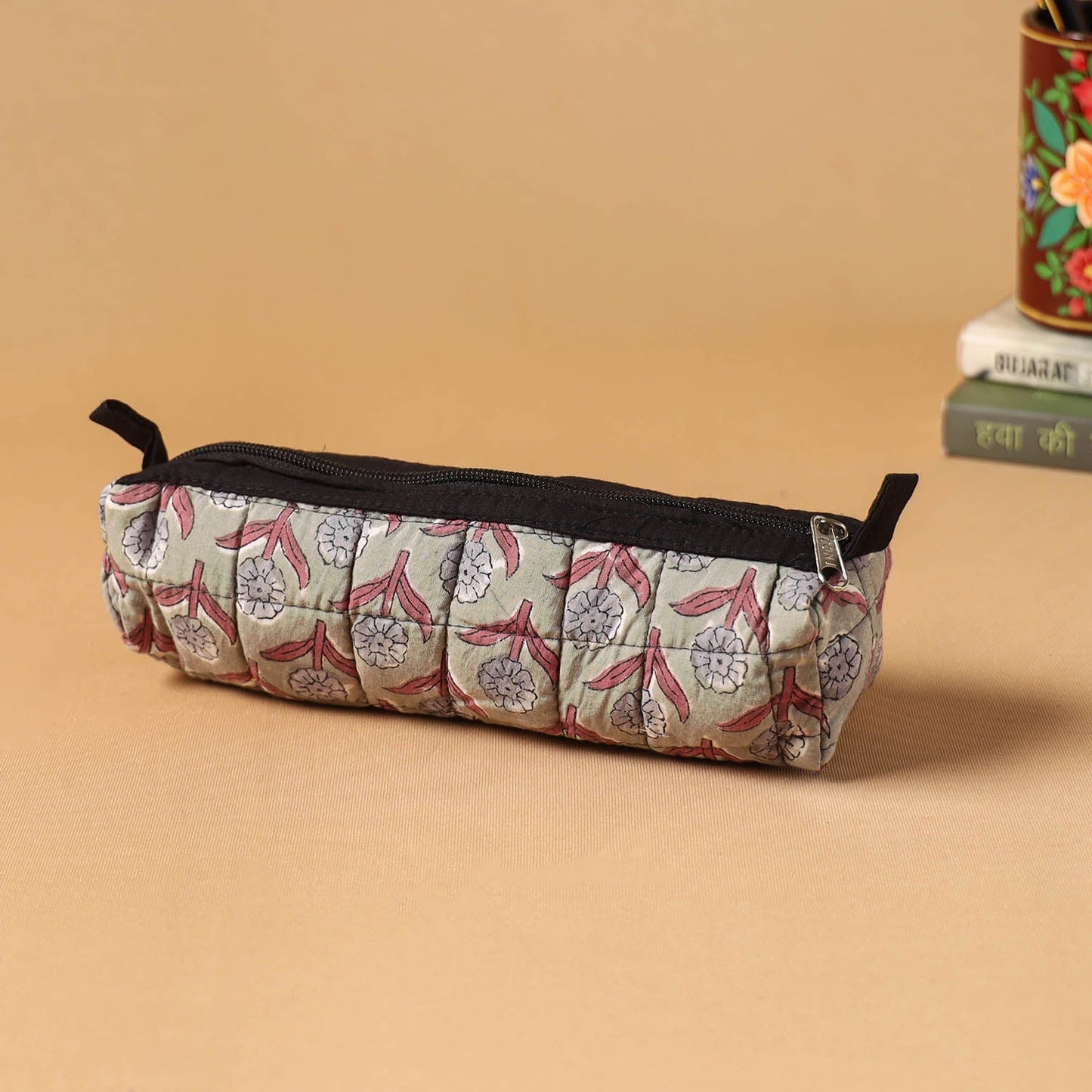 Handcrafted quilted pencil pouch 17