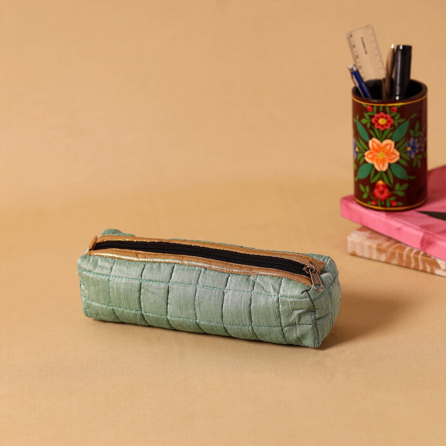Handcrafted Quilted Pencil Pouch
