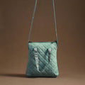 Green - Handcrafted Quilted Silk Sling Bag 01